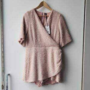 Smash + Tess Pink Textured Romper